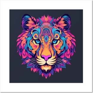 tiger Mandala Animal Ilustration Posters and Art